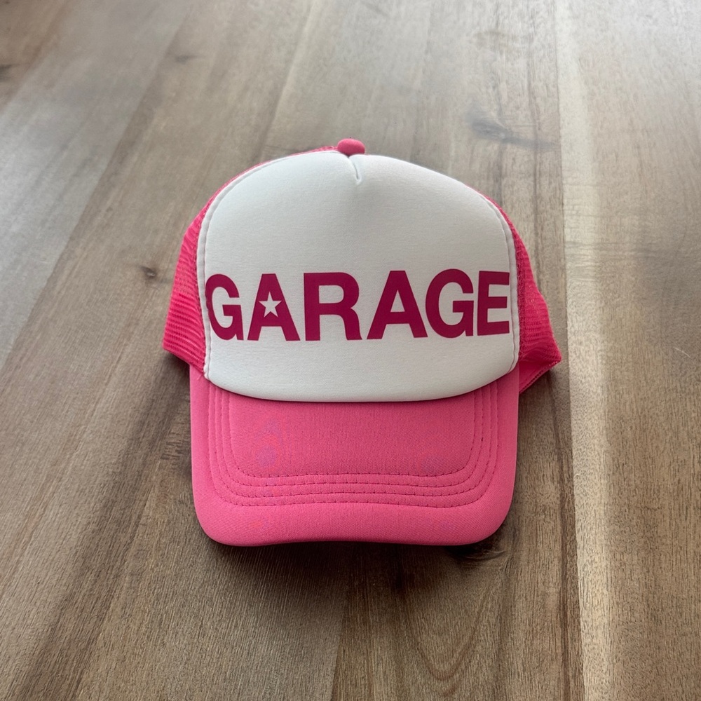 Garage Pink and White Trucker Hat